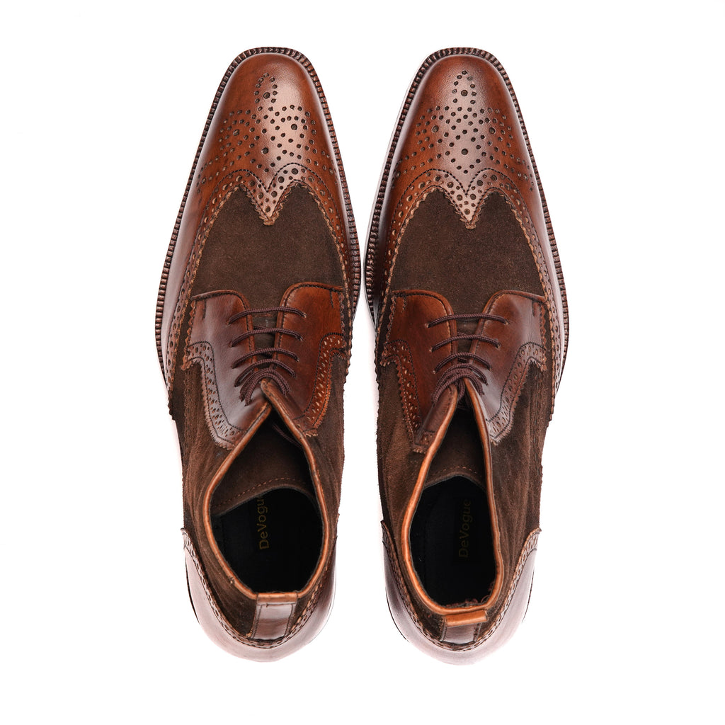 High Ankle Brogue Lace-Up Shoes