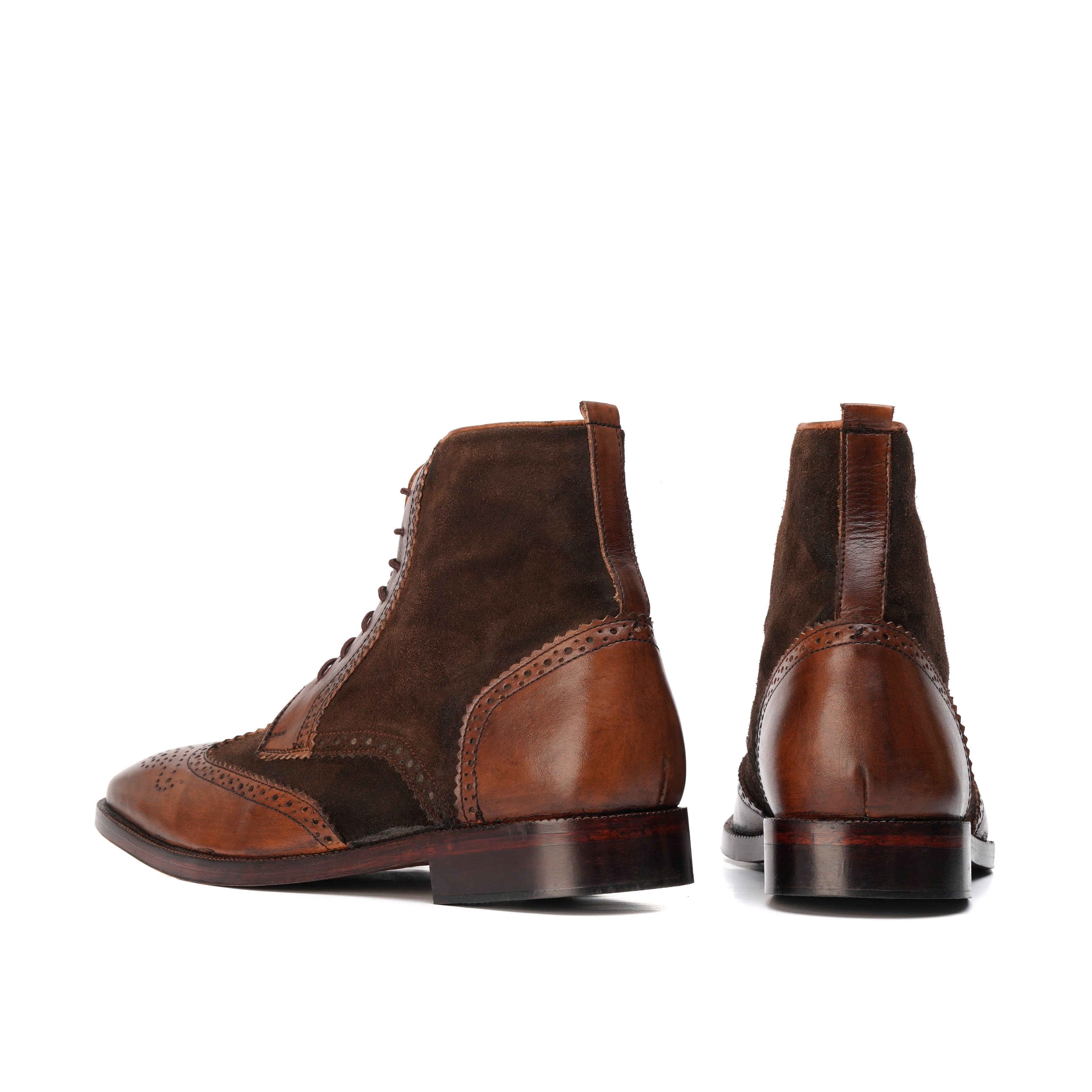 High Ankle Brogue Lace-Up Shoes