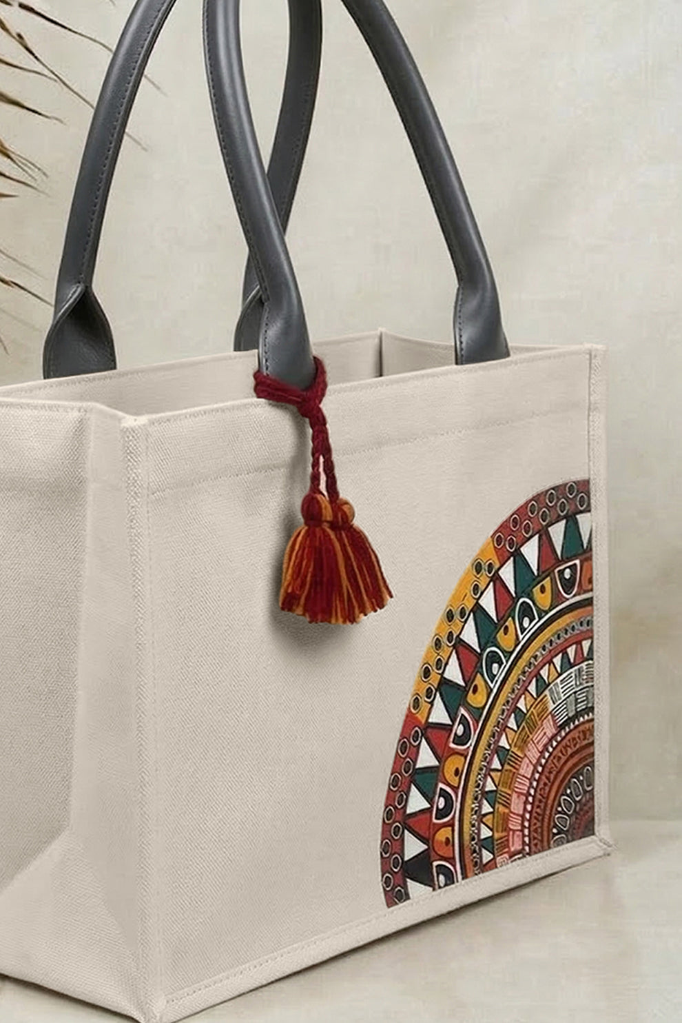 Zubali Canvas Tote Desert Bloom - Ash White
