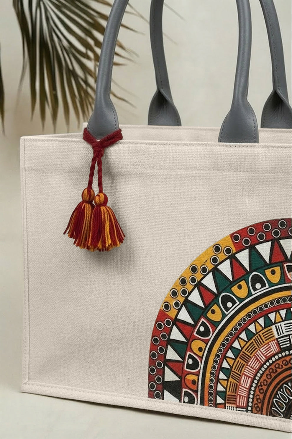 Zubali Canvas Tote Desert Bloom - Ash White