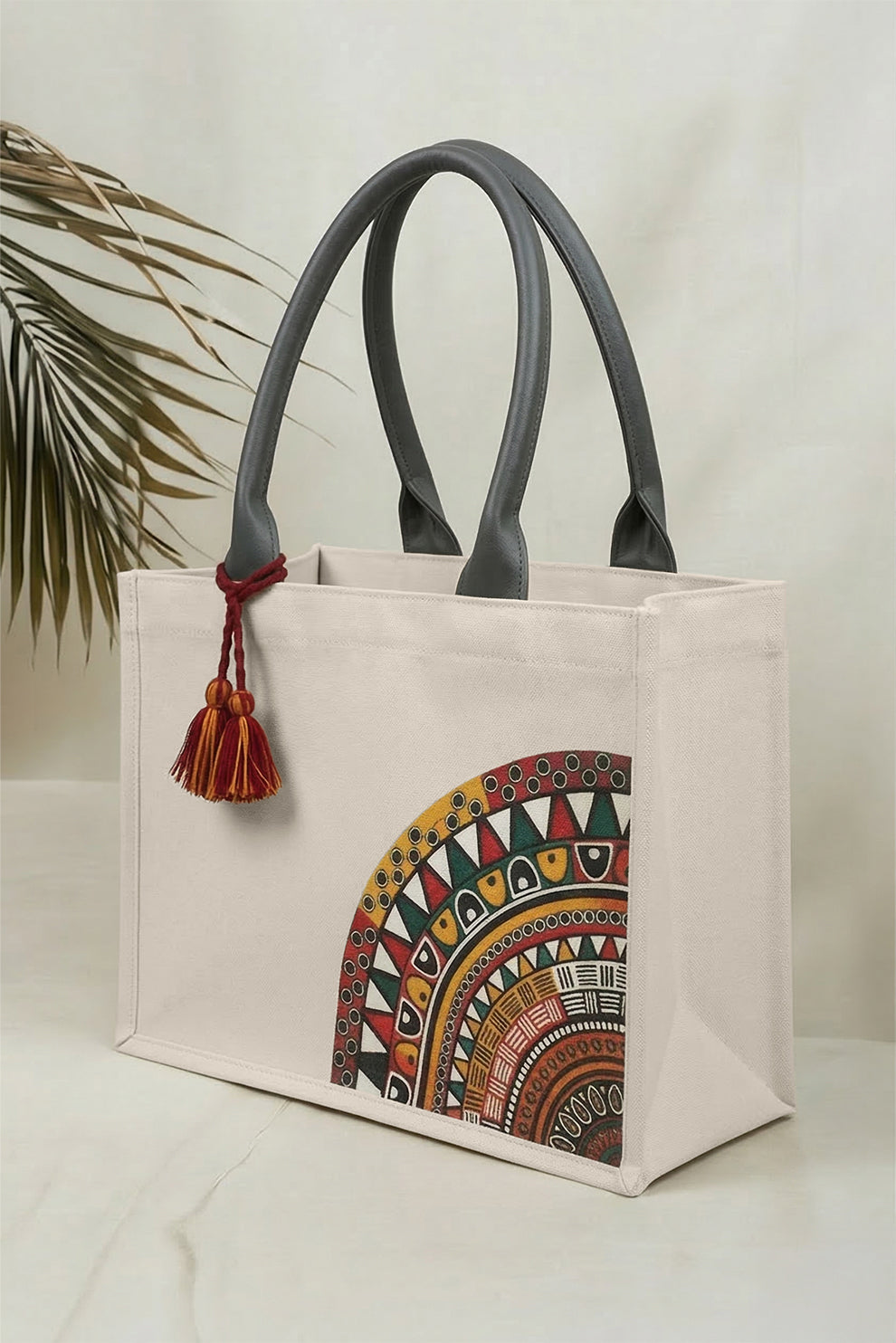 Zubali Canvas Tote Desert Bloom - Ash White