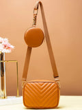 Zubali Crossbody Chevron Coin - Mustard