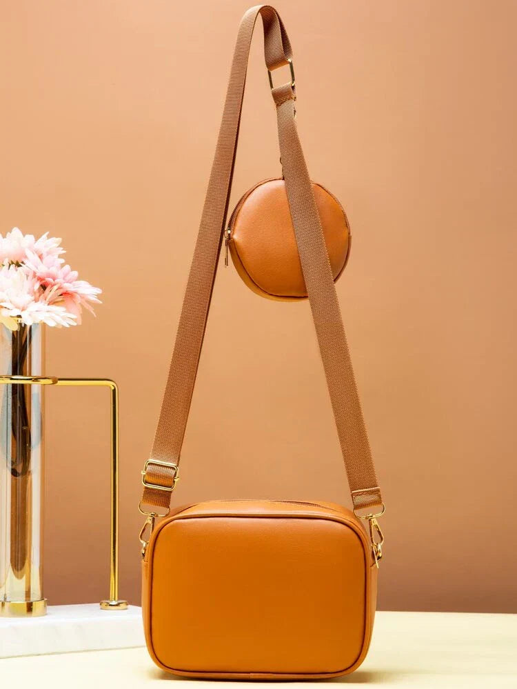 Zubali Crossbody Chevron Coin - Mustard