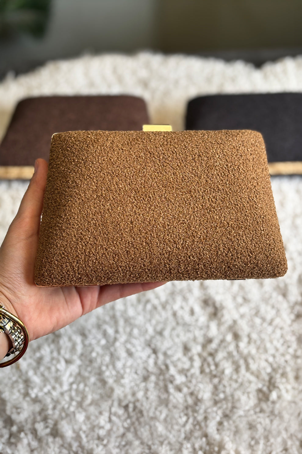 Zubali Clutch Sera - Nude Brown