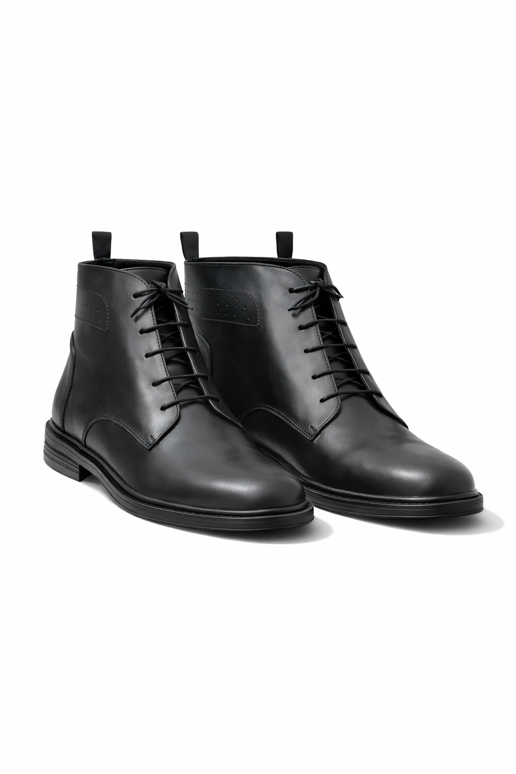 Black Leather Chukka Boots