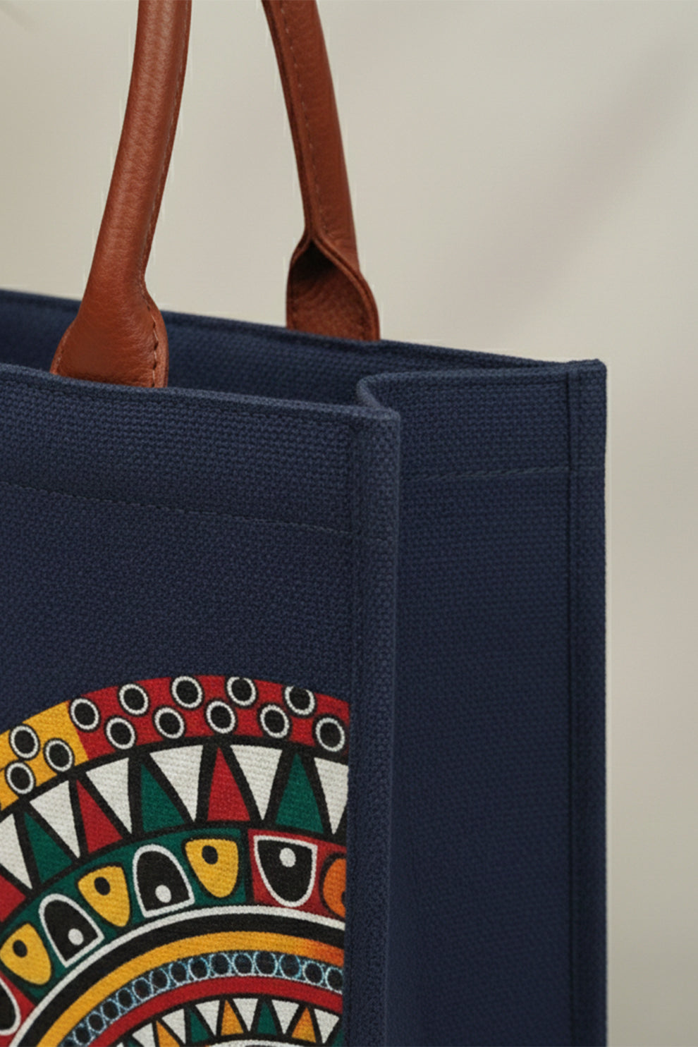 Zubali Canvas Tote Desert Bloom - Navy Blue
