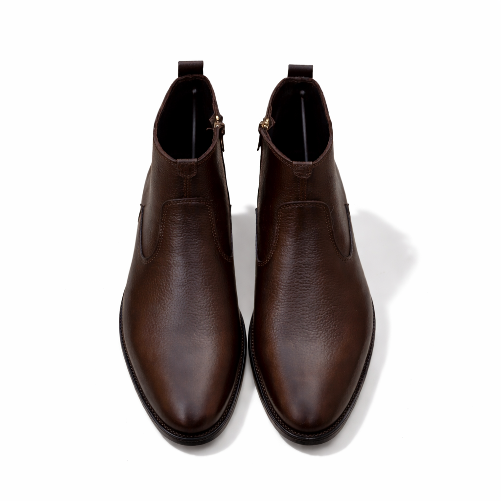 Brown Leather Ankle Boots
