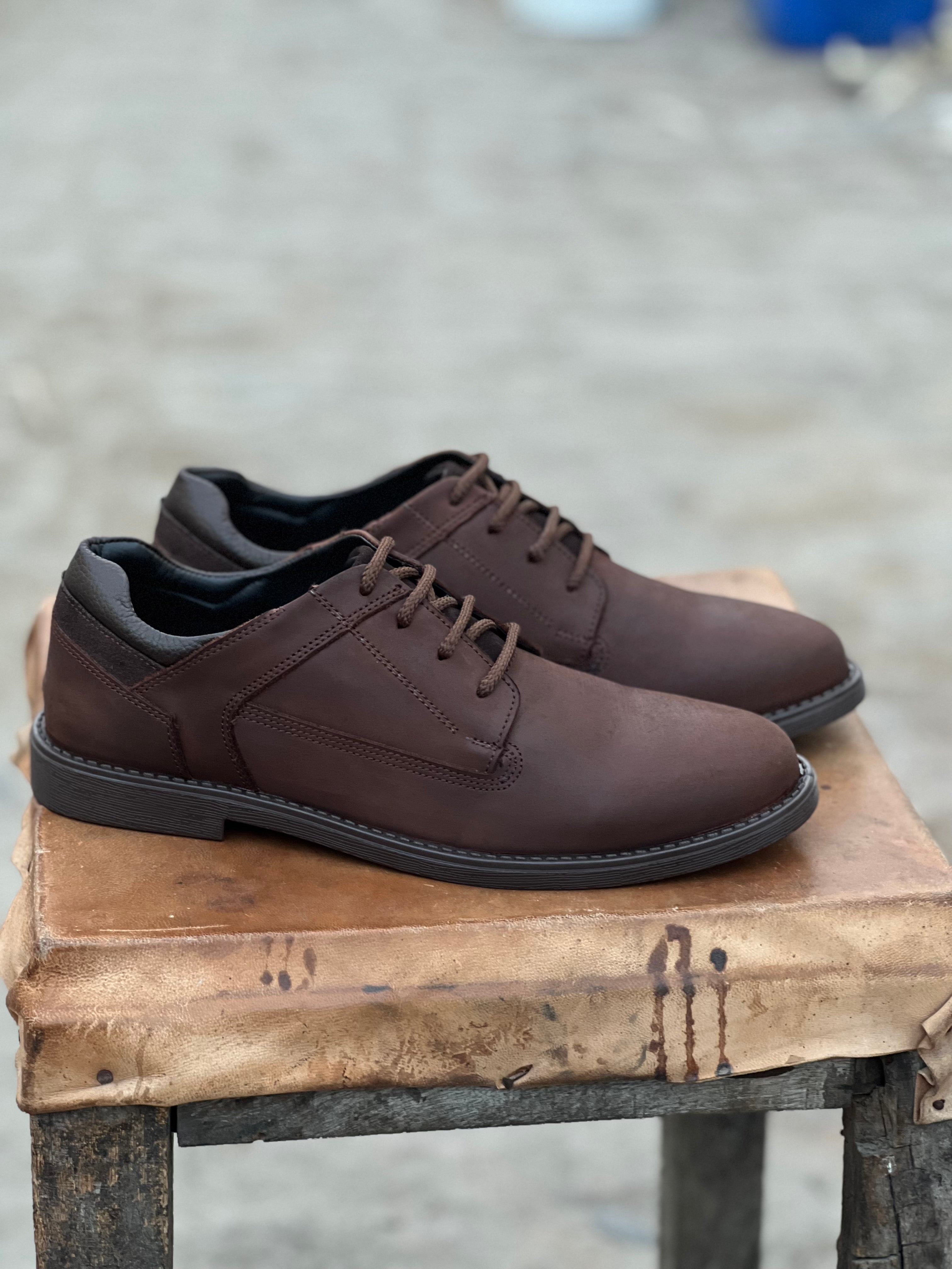 Oily Brown Suede Casual Shoes