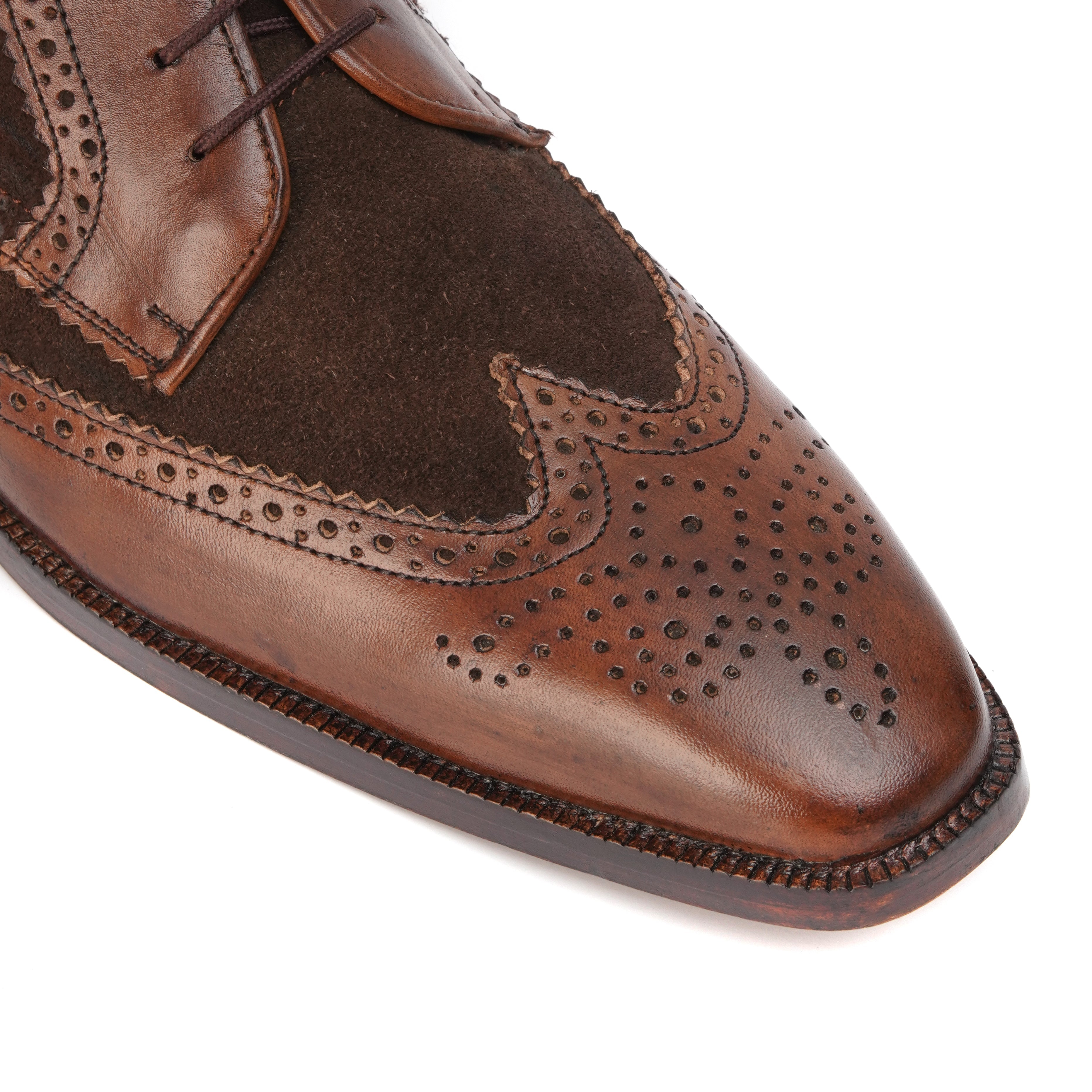 High Ankle Brogue Lace-Up Shoes