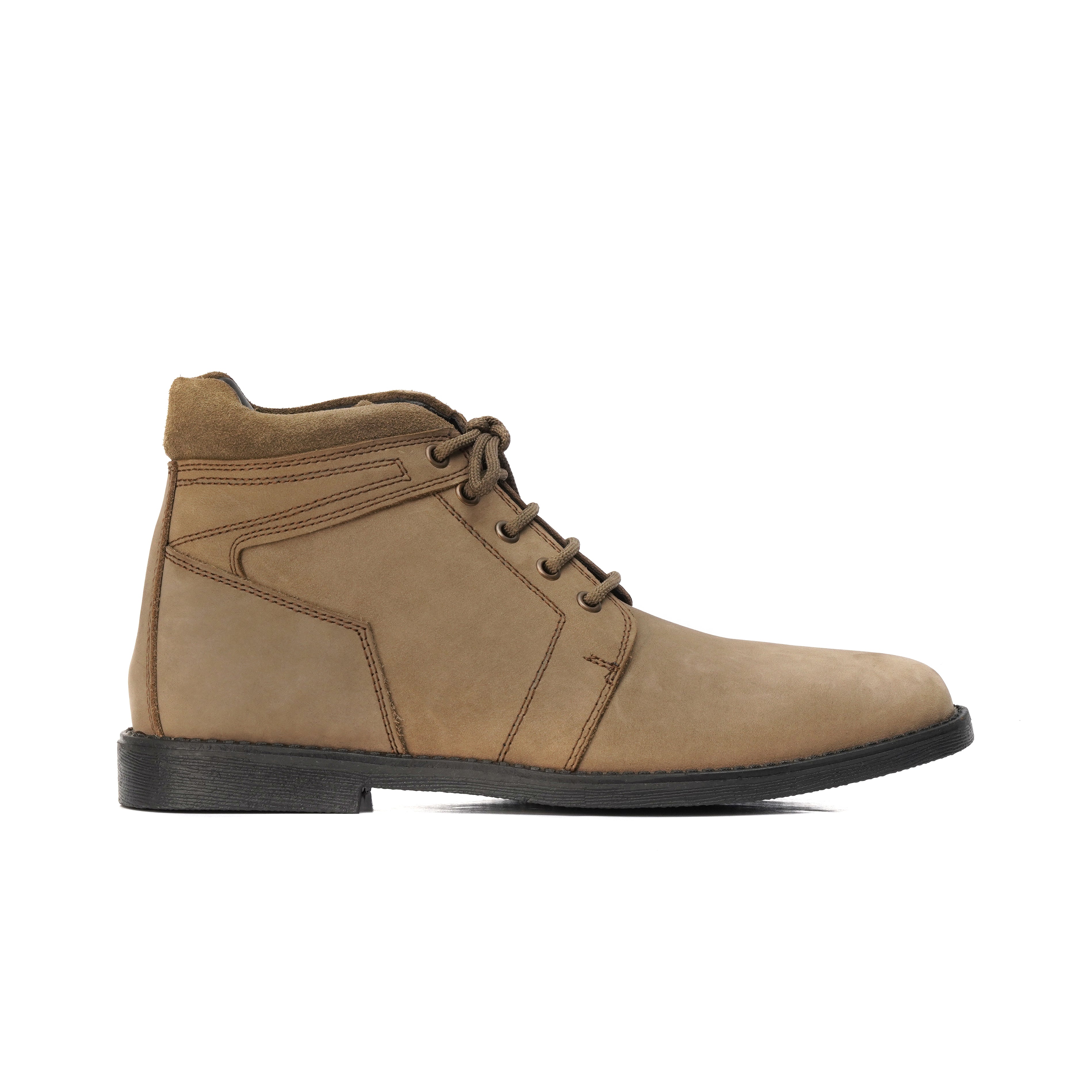 Grey Ankle Boots — Oily Leather