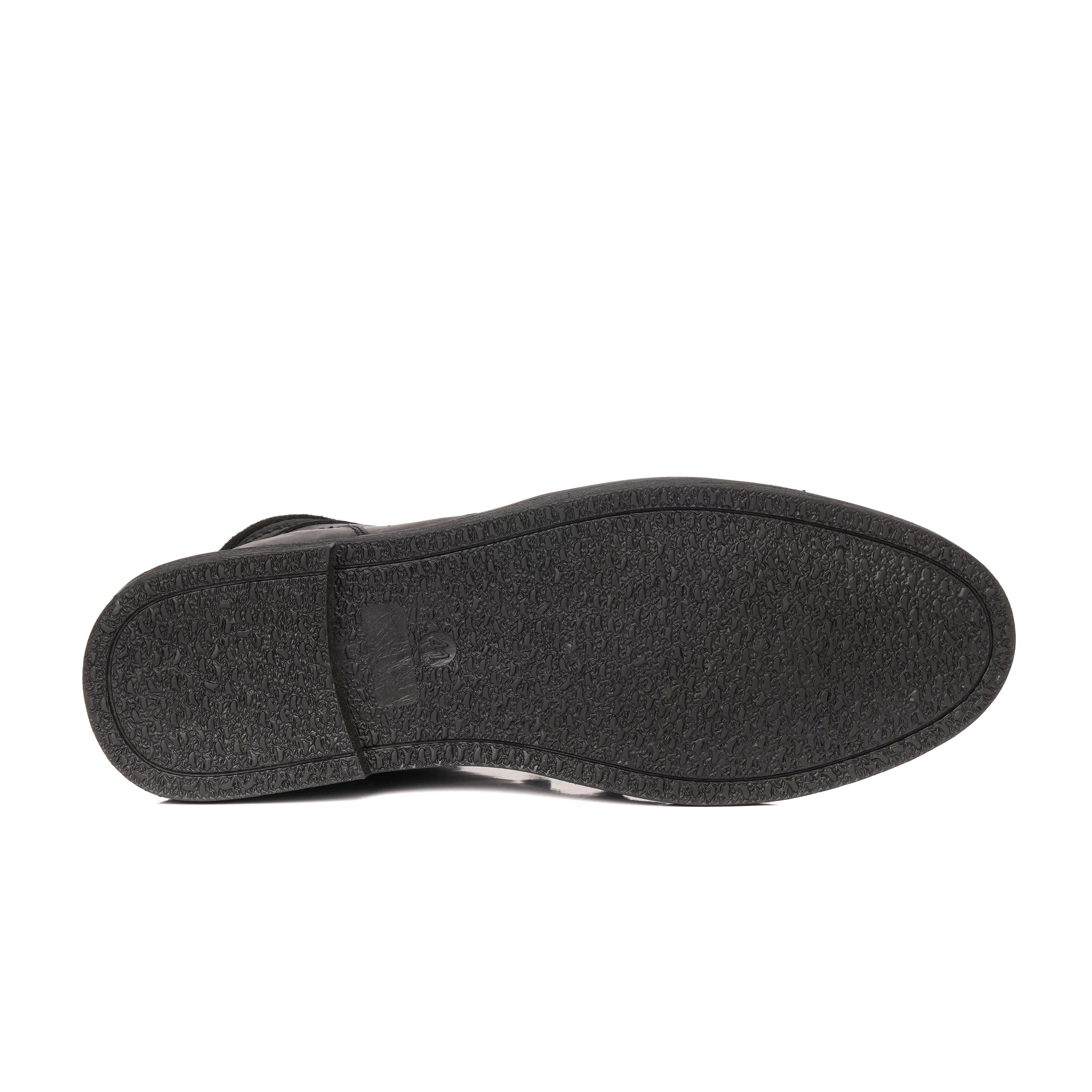 Black Ankle Boots — Oily Leather