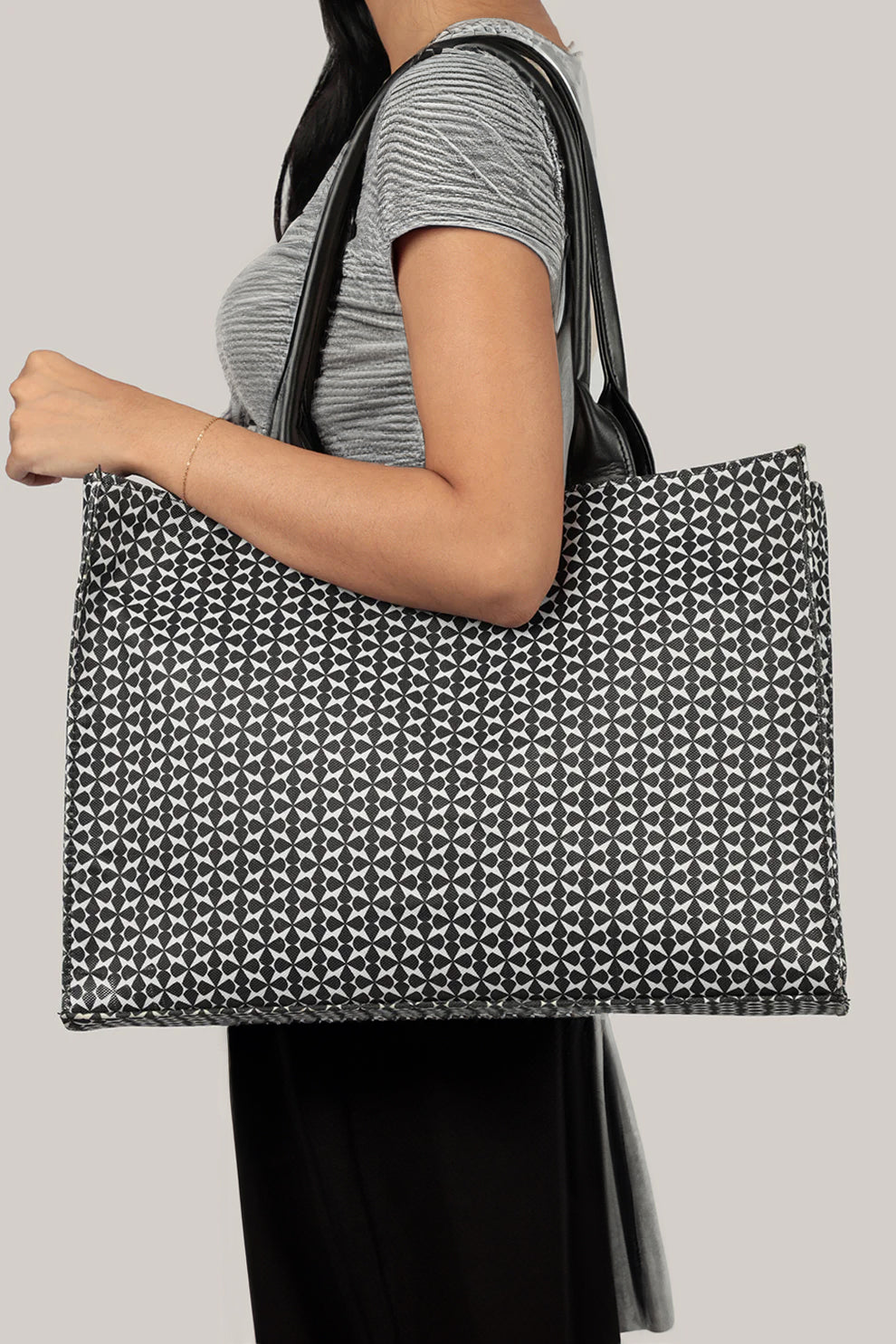 Zubali Canvas Tote Premium Handle - Black
