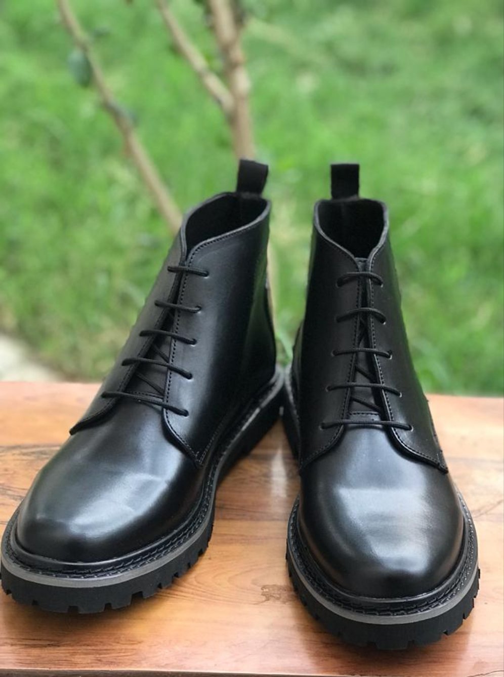 Black Soft Leather Chukka Boots