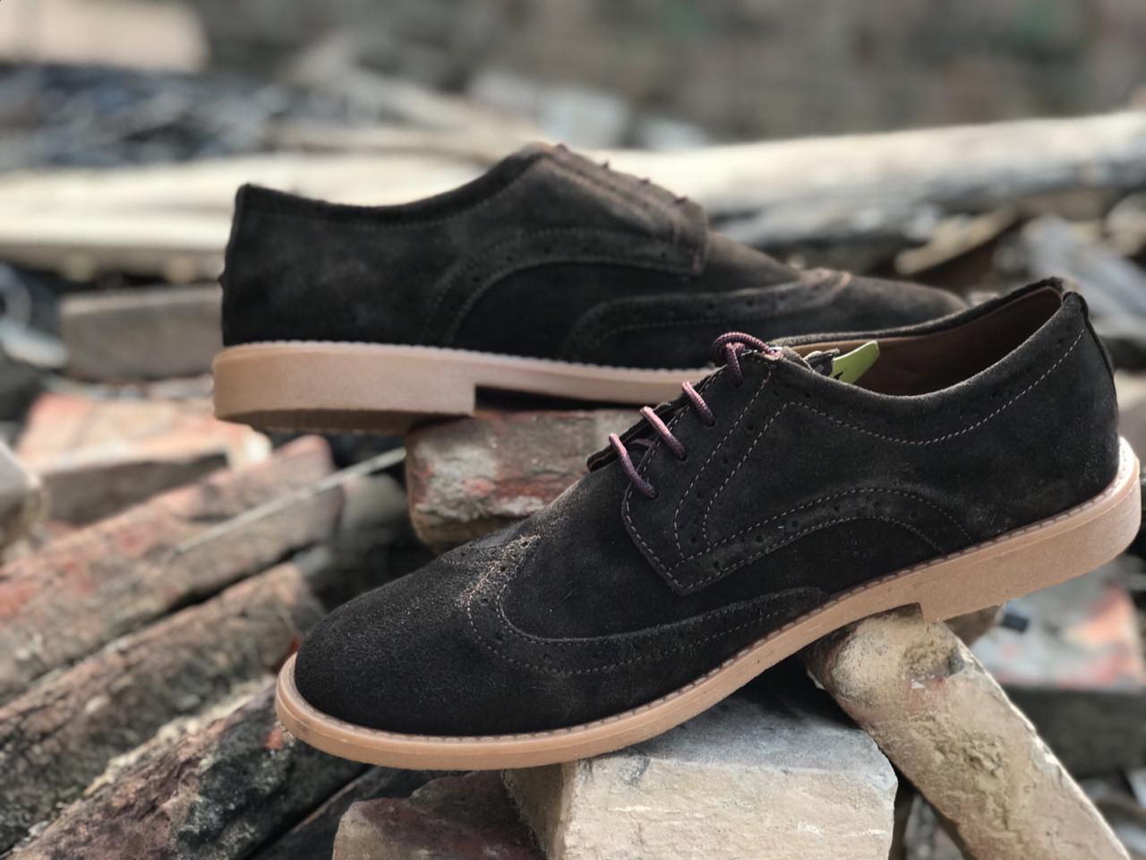 Chocolate Brown Suede Casual Shoes