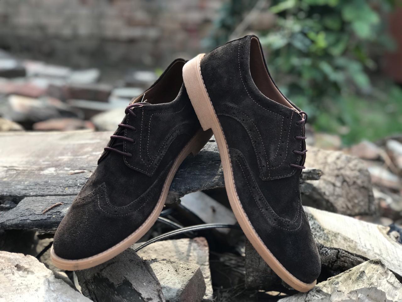 Chocolate Brown Suede Casual Shoes