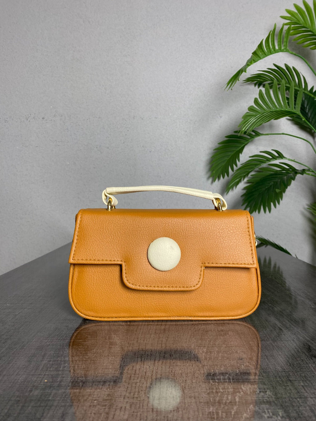 Zubali Handbag Dot Luxe - Mustard
