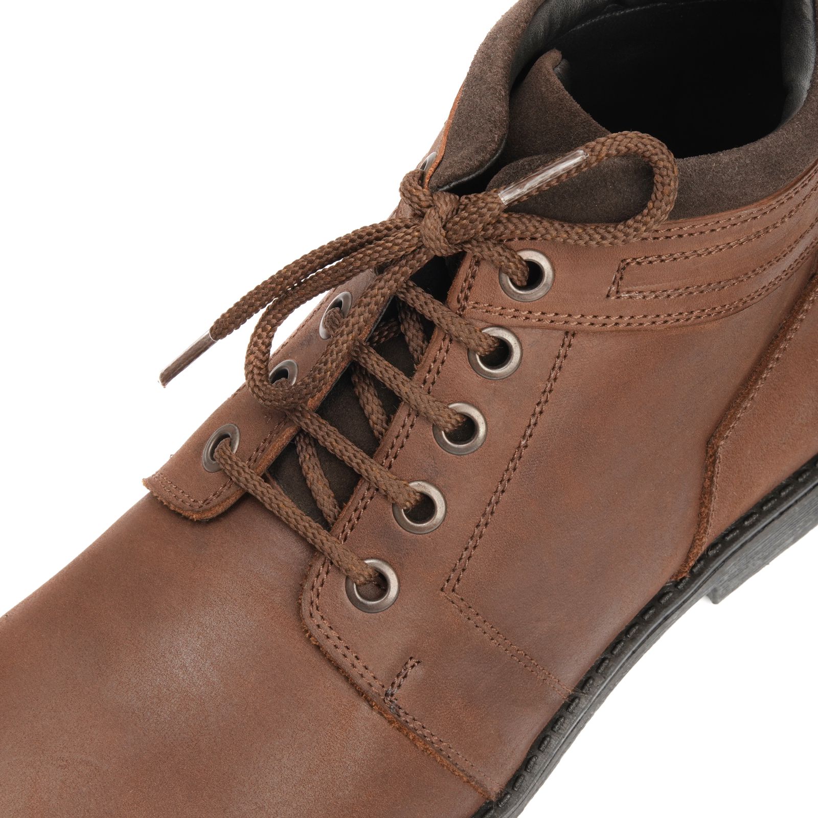 Brown Ankle Boots — Oily Leather