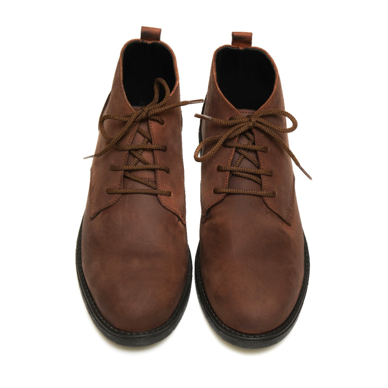 Oily Leather Chukka Boots