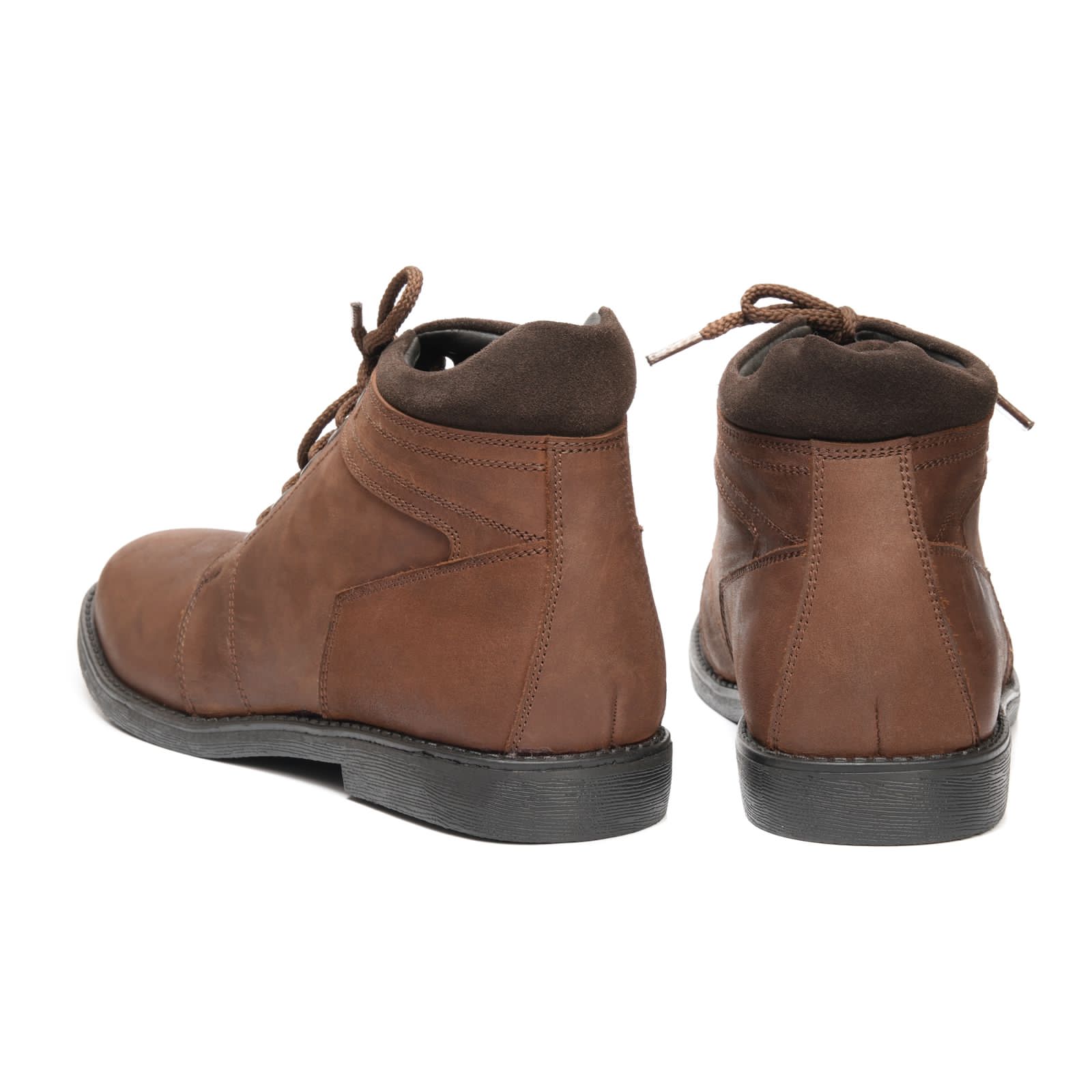 Brown Ankle Boots — Oily Leather