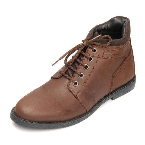 Brown Ankle Boots — Oily Leather